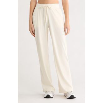 Beyond Yoga Breathe Easy Corduroy Drawstring Waist Pants in Dove at Nordstrom, Size X-Small