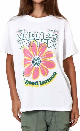 Girl Dangerous Kindness Matters Graphic Tee In White