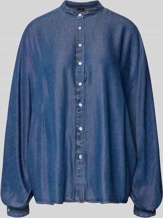 Boss Orange by Hugo Boss BOSS Orange Oversized Jeansbluse aus Lyocell Modell C_BETTA in Blau, Gr&ouml;&szlig;e 34