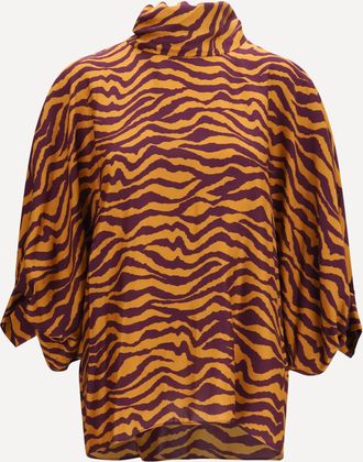 Kristina Ti Viscose and silk Blouse with high collar Female 42