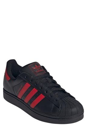 adidas Gender Inclusive Superstar II Sneaker in Black/Better Scarlet/Black at Nordstrom, Size 11.5 Womens