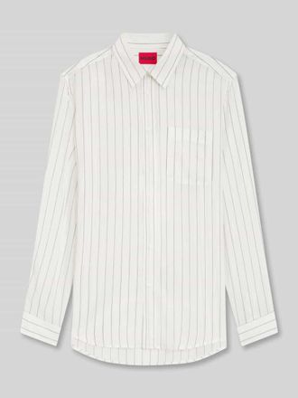 HUGO BOSS Oversized Freizeithemd aus Lyocell in Weiss, Gr&ouml;&szlig;e XXL