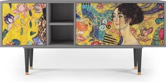 StoryZ Mueble de TV amarillo 3 puertas L 150 cm