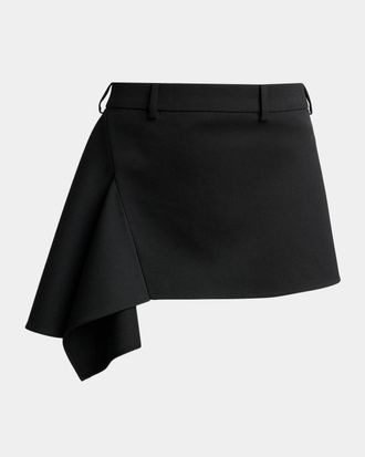 Givenchy Asymmetric Slashed Mini Skirt