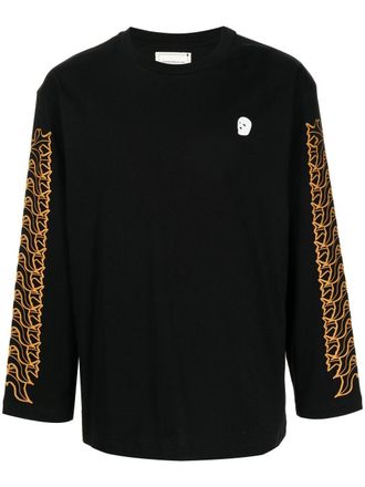 Youths in Balaclava graphic-print long-sleeved T-shirt - Blue