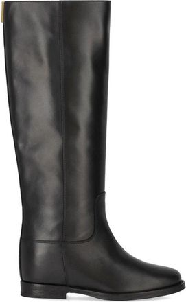 Via Roma 15 Santa Monica Boot - Dames - Hoge Laarzen - Zwart - 39 EU - Leer - Schoenen