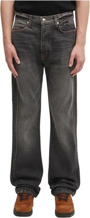 Rhude 90s Traxedo Jeans - Heren - Regular Fit Jeans - Grijs - W34 - Katoen - Jeans