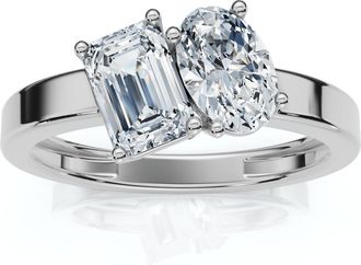 Pompeii3 Toi Et Moi 1ct Diamond Ring 14k Gold Lab Grown