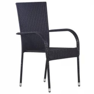 Berkfield Home Decorative 7 Piece Outdoor Dining Set Black