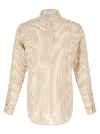Polo Ralph Lauren Striped Linen Shirt - Beige