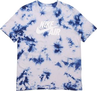 Nike Air Print Casual Sports Short Sleeve Male White BQ0080-078