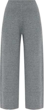Sportmax Wollen broek Sella - Dames - Wijde Broeken - Grijs - S - Wol - Broeken