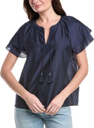 Tommy Bahama Lux Lagoon Flutter Silk-Blend Top