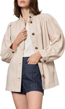 Sanctuary Carrie Cotton Canvas Jacket in Dark Opal White at Nordstrom, Size X-Large