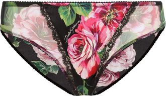 Dolce & Gabbana Slip DNA a fiori - Nero