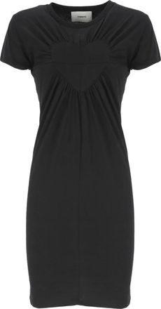 Coperni Kleedjes, Dames, Zwart, M, Katoen, Heart Jurk