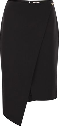Elisabetta Franchi Crepe Skirt With Jewel Detail