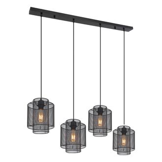 Globo Lighting L&aacute;mpara Colgante - Augustin - Negro - Metal - Gran - Globo
