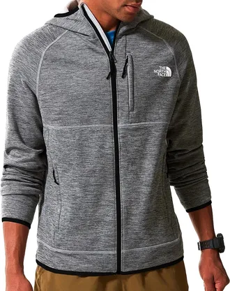 The North Face Canyonlands Hoodie Mens Gray Fleece Lined Full Zip KFC317