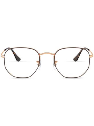 Ray-Ban Occhiali esagonali - Marrone
