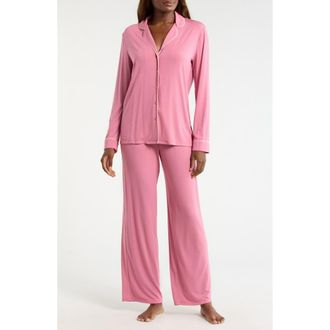 Nordstrom Moonlight Eco Knit Pajamas in Pink Heather at Nordstrom, Size X-Large