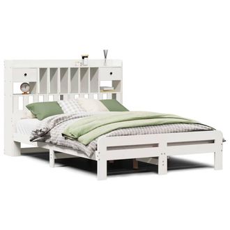 Berkfield Home Bookcase Bed without Mattress White 140x190 cm Solid Wood Pine