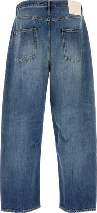 Valentino Garavani Mens Denim Wide-Leg Jeans Mediumbluedenim Exterior: Cotton
