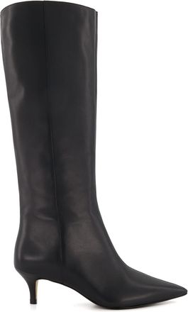 Dune London Ladies SMOOTH Kitten-Heeled Knee-High Boots Size UK 5 Kitten Heel Knee High Boots