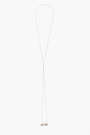 Bottega Veneta Collana in Argento con Doppio Pendente a Sfera Bottega Veneta