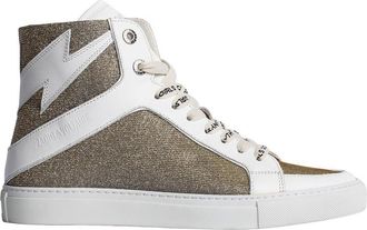 Zadig&Voltaire High Flash Sparkle Leather Sneaker