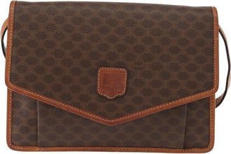 Celine Vintage Macadam Canvas Brown Canvas Backpack Bag (Pre-Owned)