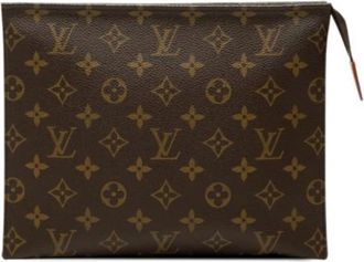 Louis Vuitton Pre-owned Toiletry Pouch 26 - Dames - Vintage Clutch - Bruin - ONE Size - Vintage