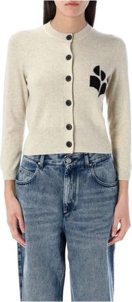 Isabel Marant Lichtgrijze Gebreide Vest - Dames - Vesten - Grijs - XS - Katoen - Truien & Vesten