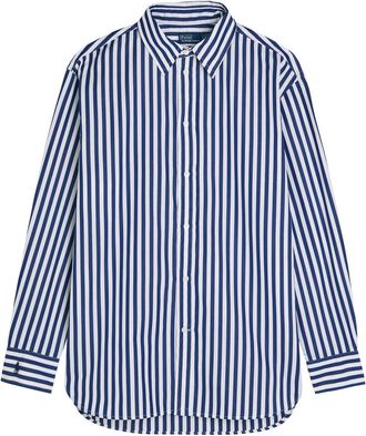 Polo Ralph Lauren Striped Cotton-poplin Shirt - Blue - S (UK8-10 / S)