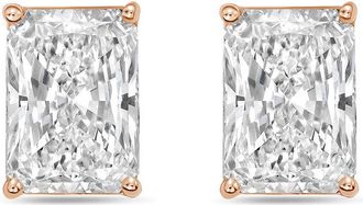 Diana M. Jewels 14Kt Rose Gold 9.00 cts Lab Grown Radiant Cut Diamond Studs