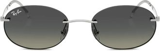 Ray-Ban oval-frame sunglasses - unisex - Metal - 54 - Silver