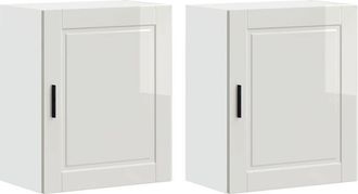 vidaXL Vidaxl - Armarios pared para cocina 2 uds Porto blanca alto brillo