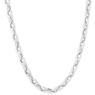 Pompeii3 Mens 14k Gold (96gram) or Platinum (180gram) 6.5mm Link Chain Necklace 24