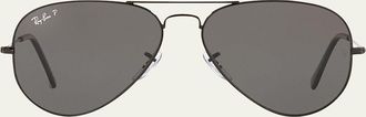 Ray-Ban Metal Polarized Aviator Sunglasses