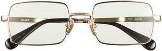 Quay DND 55mm Square Sunglasses in Gold/light Pistachio at Nordstrom