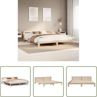 vidaXL Letto senza materasso - Letto senza Materasso 180x200 cm in Legno Massello di Pino