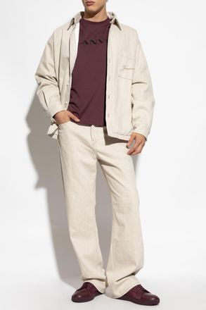 Jacquemus Droit Straight Jeans, Mens, Cream