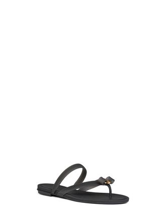 Ferragamo Womens Thong Sandals Vara Black Rubber