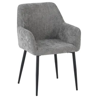 Dimo Dimo Poltrona Shirley In Tessuto Tortora Con Gambe In Metallo - Poltrona Design Elegante