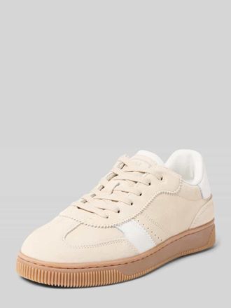 Marc O'Polo Low Top Sneaker aus echtem Leder in Sand, Gr&ouml;&szlig;e 40