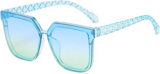 Generic Mens Outdoor Vacation Sunglasses Driving Sports Women Decorative Sun Glasses(Blue)