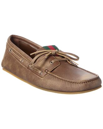 Gucci Gg Logo Leather Loafer