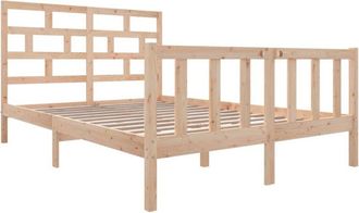 vidaXL 3101358 Bed Frame without Mattress Solid Wood 160x200 cm (810092+814204) vidaXL