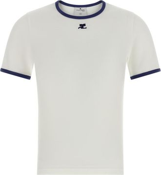 Courr&egrave;ges Blue Signature Contrast T-shirt