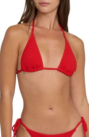 Billabong Rising Tide Remi Triangle Bikini Top in Fiesta Red at Nordstrom, Size Medium
